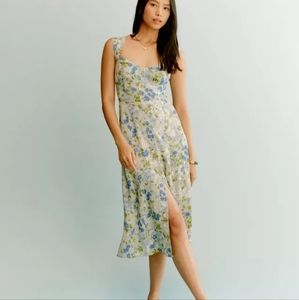 Reformation Floral Midi Tayler Amie Dress Size 8 EUC